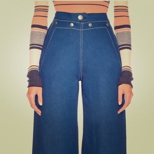 rag & bone Blue Flare & Wide Leg Jeans